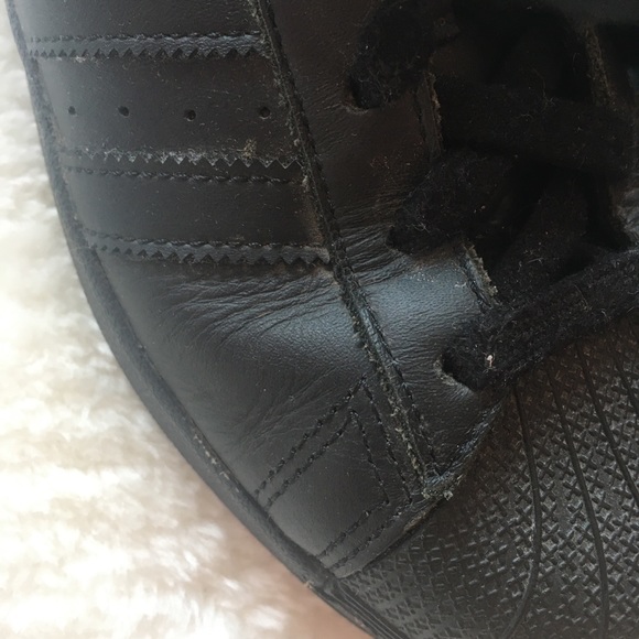 Black Adidas Superstar Sneakers - Picture 6 of 7